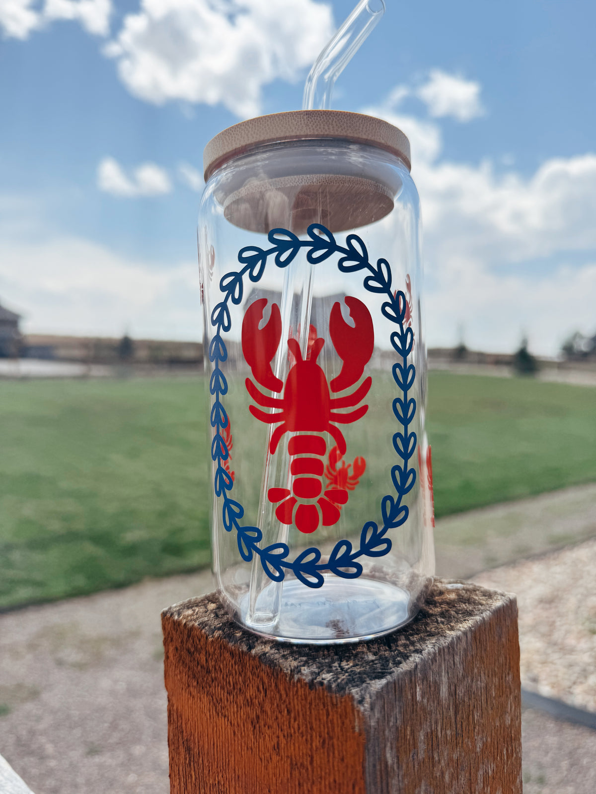 Lobster Glass Can