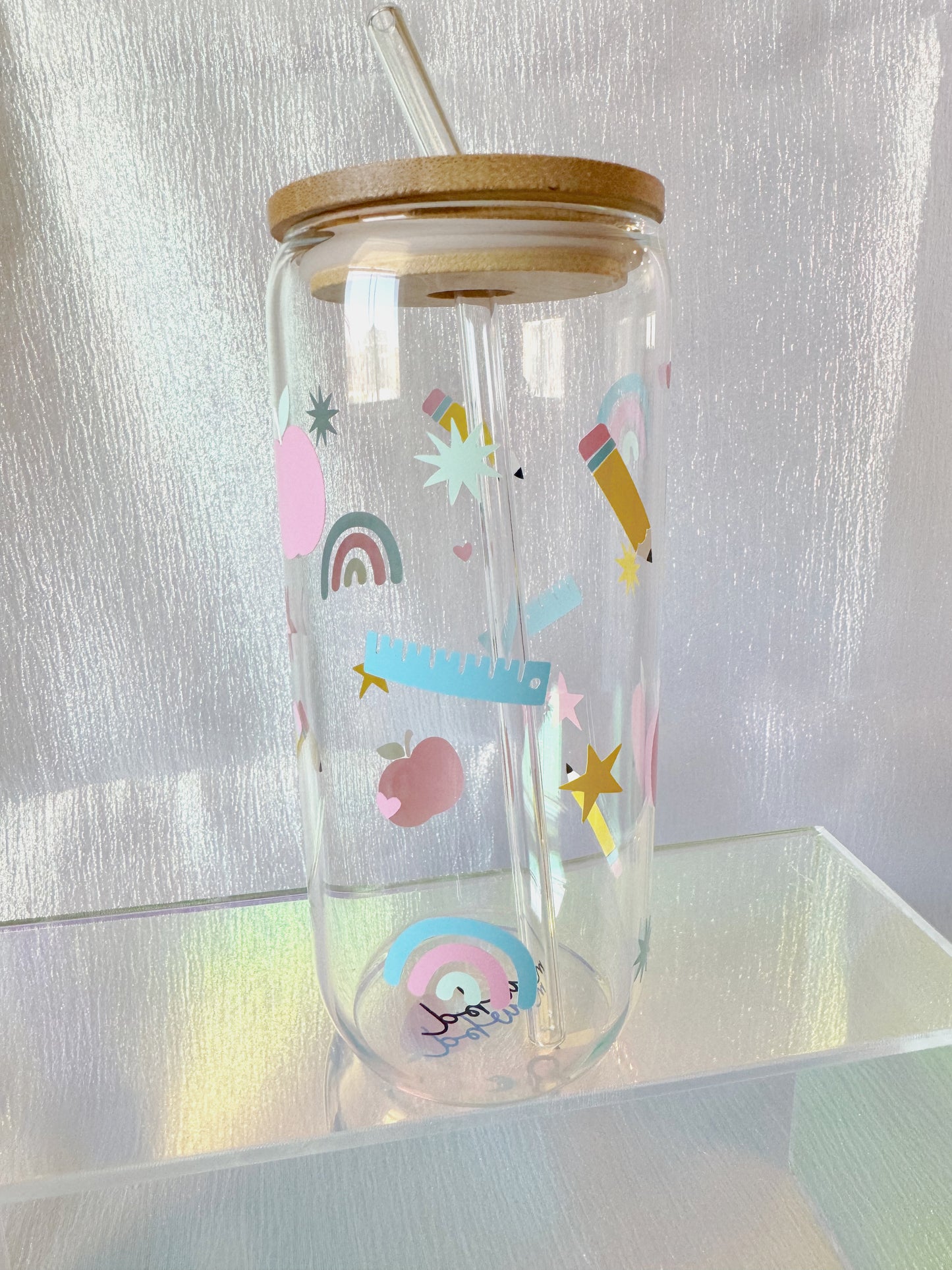 Teacher Glass Can Pastel