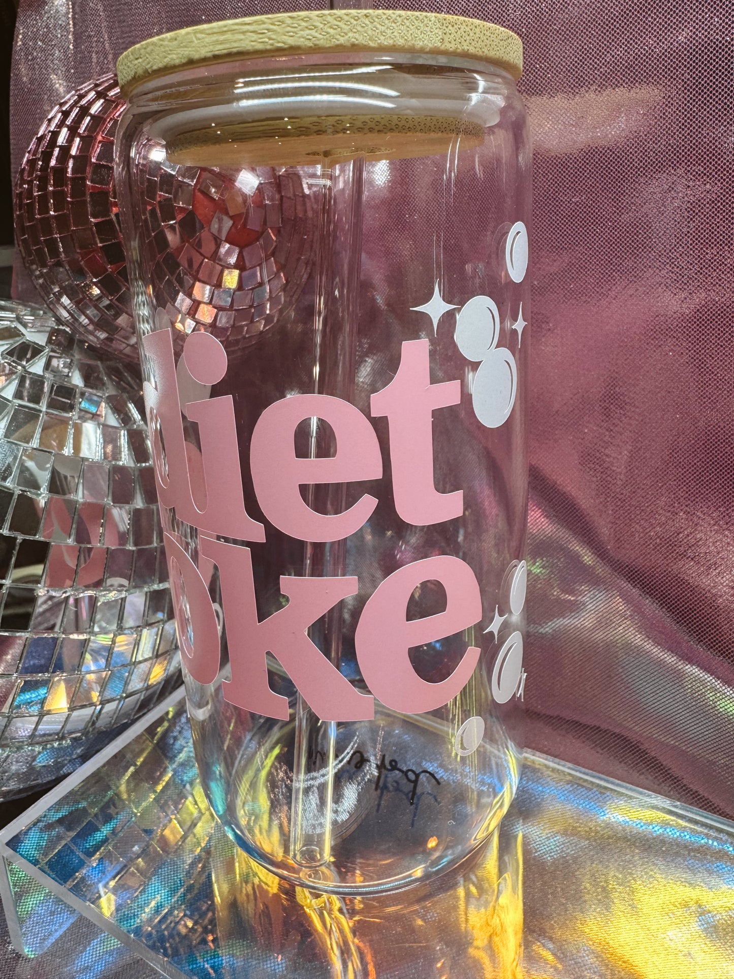 Pink Diet Coke Glass Can