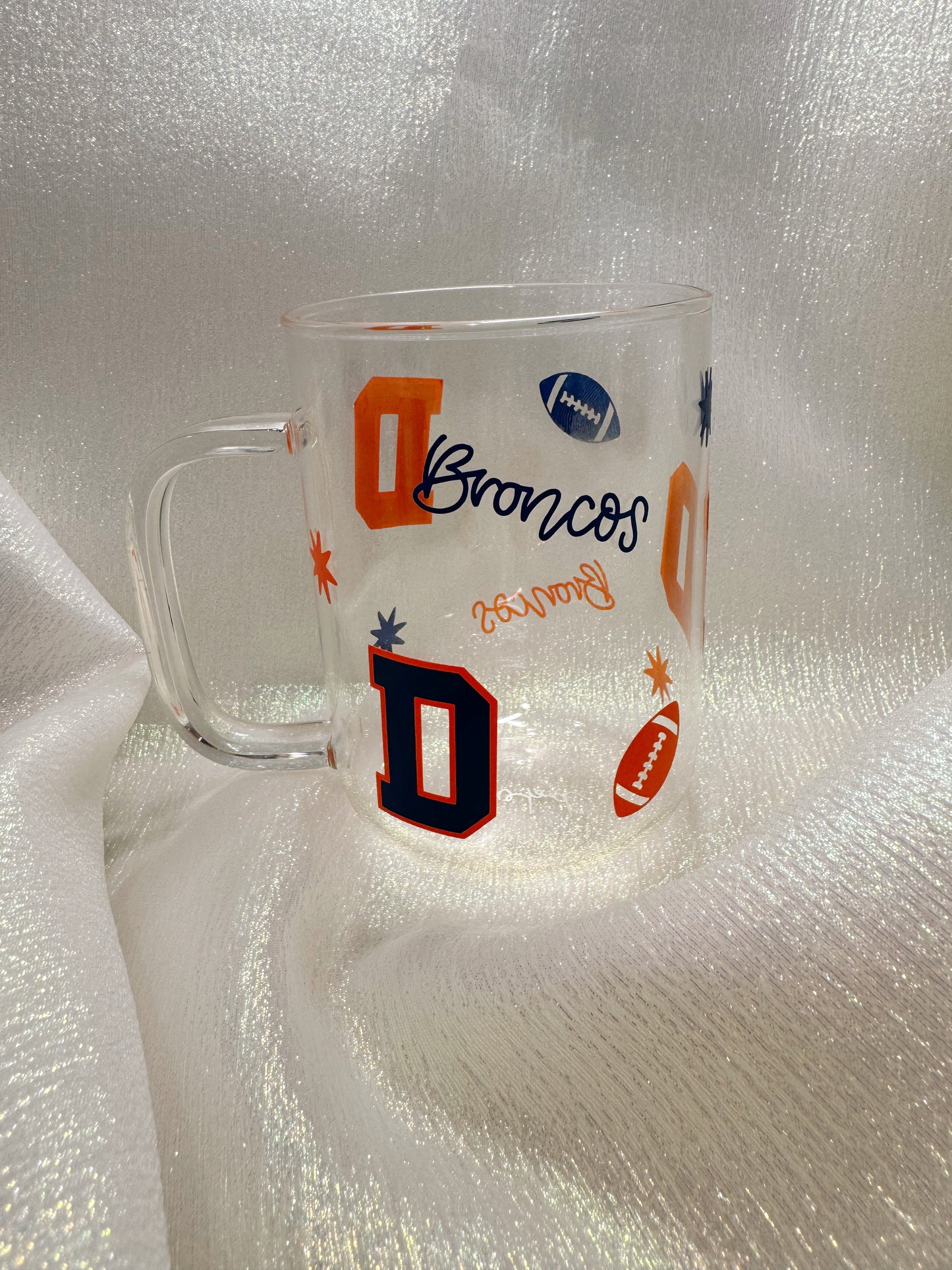 Broncos Glass Mug