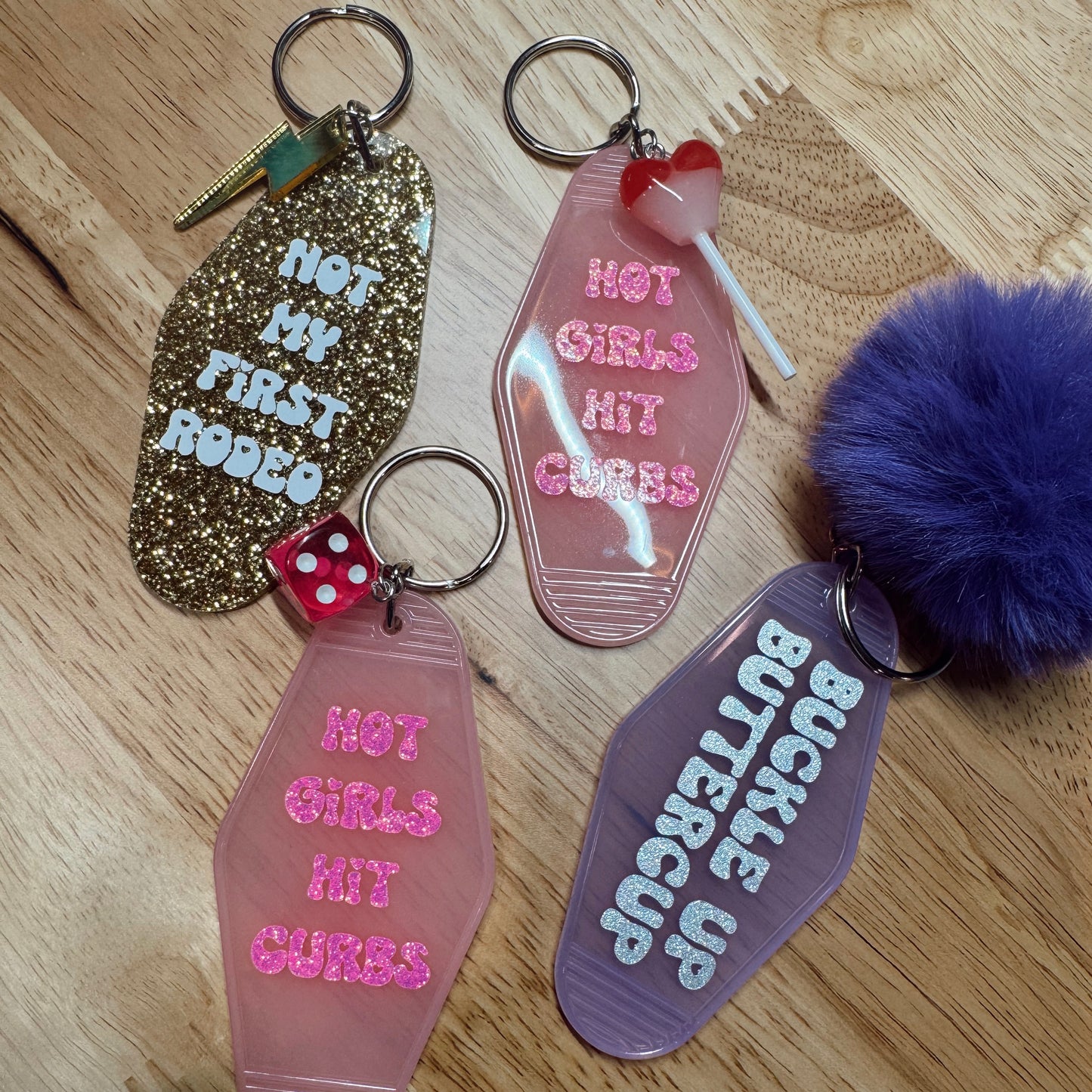 Buckle Up Buttercup Keychain