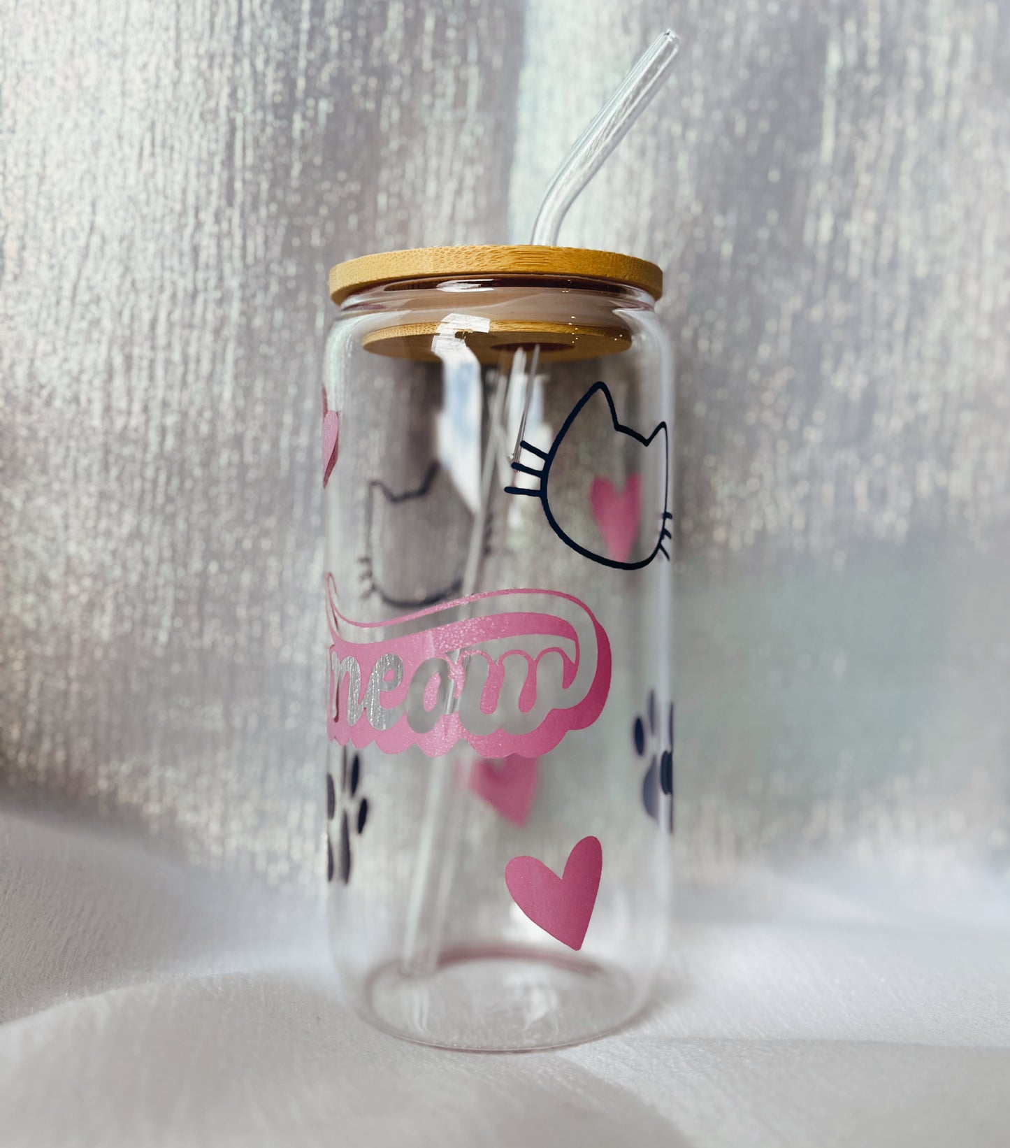 Meow Glass Can