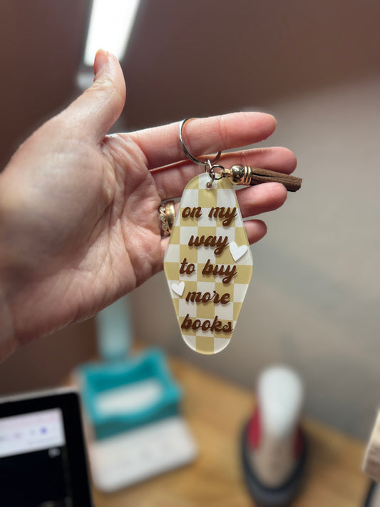 Buy more Books keychain