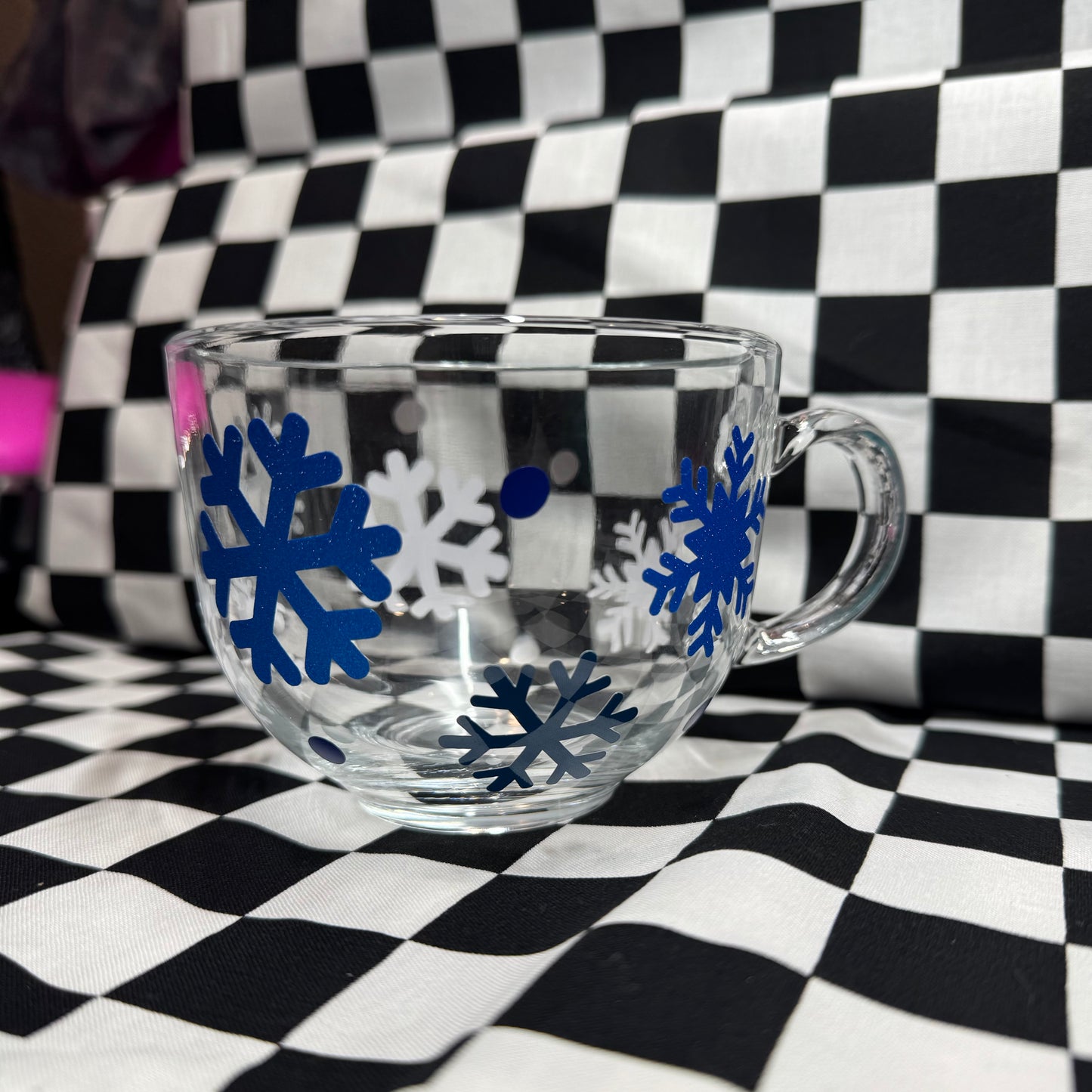 Blue Sparkle Snowflake Mug