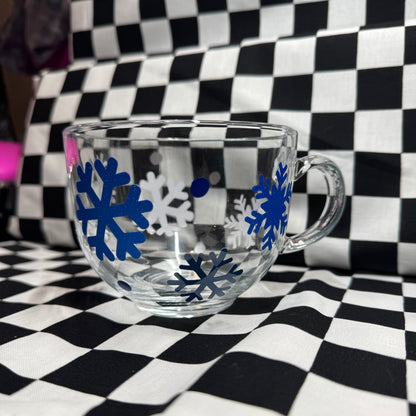 Blue Sparkle Snowflake Mug