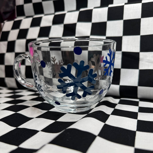 Blue Sparkle Snowflake Mug