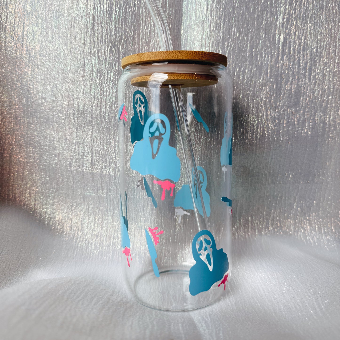 Scream Glass Can w/ changing color blood