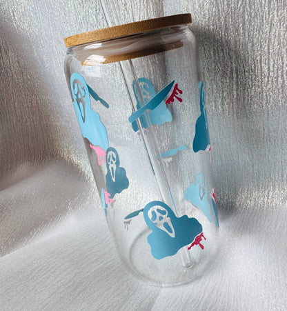 Scream Glass Can w/ changing color blood