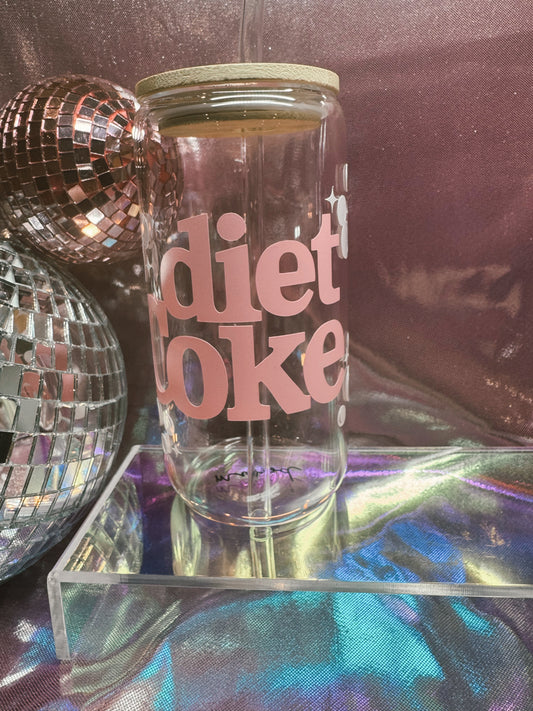 Pink Diet Coke Glass Can