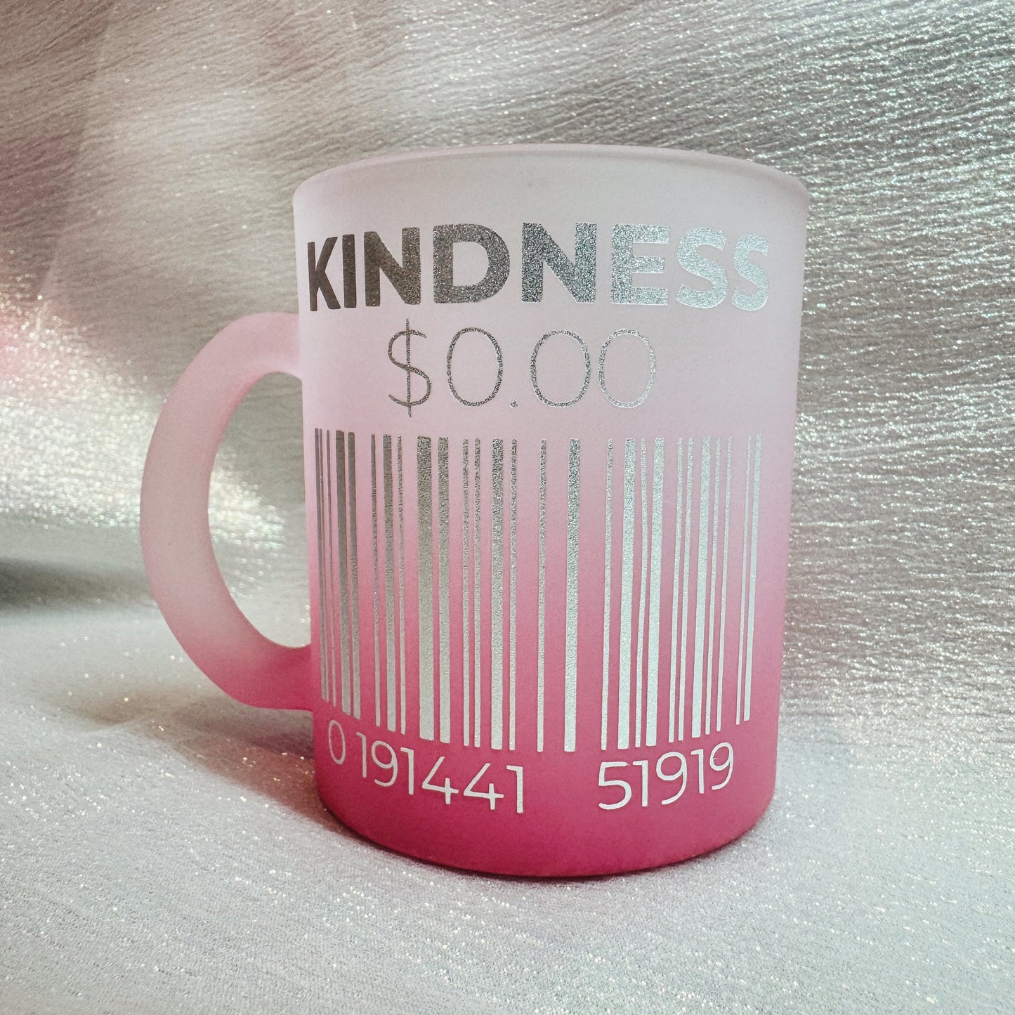 Kindness Barcode Pink Mug