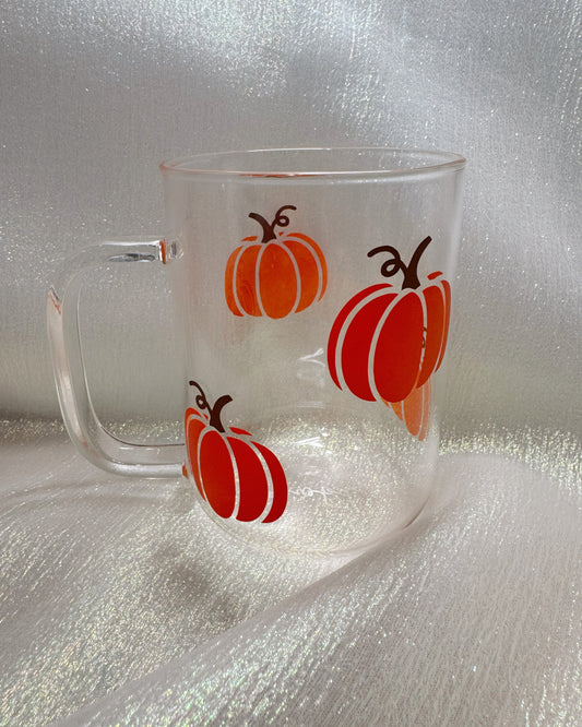 Pumpkins Glass Mug