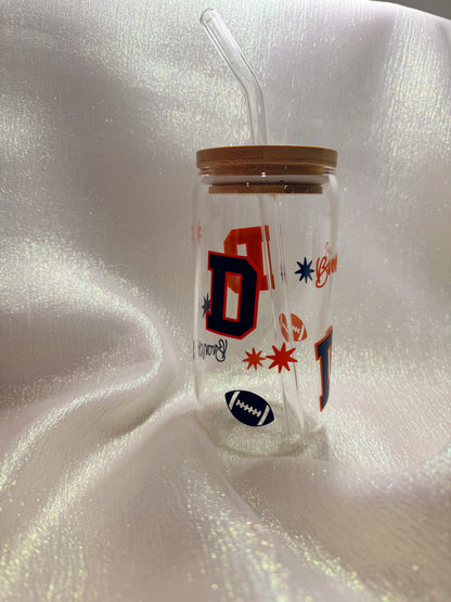 Broncos Glass Can