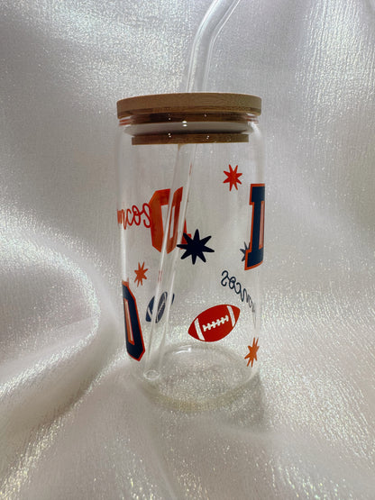 Broncos Glass Can