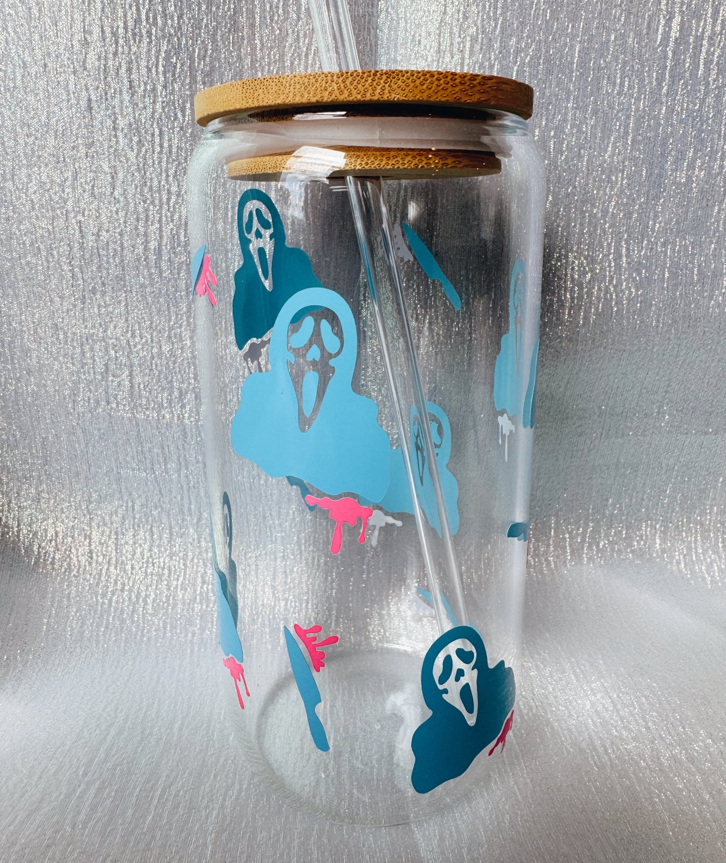 Scream Glass Can w/ changing color blood