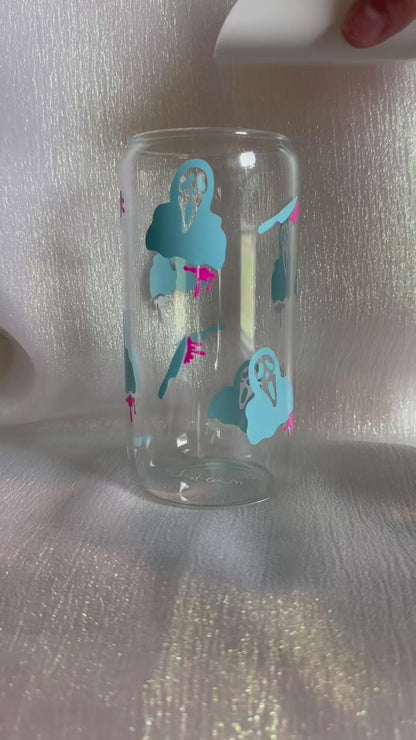 Scream Glass Can w/ changing color blood